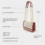 Borsa a tracolla ELOISE CANVAS - TERRACOTTA
