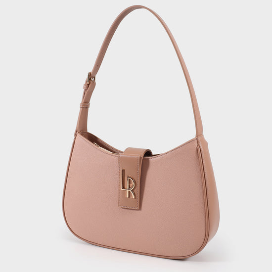 Borsa a spalla SHOULDER MONOGRAM BIG - ROSA NUDE