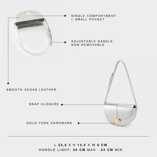 Borsa a spalla HELEN - SILVER