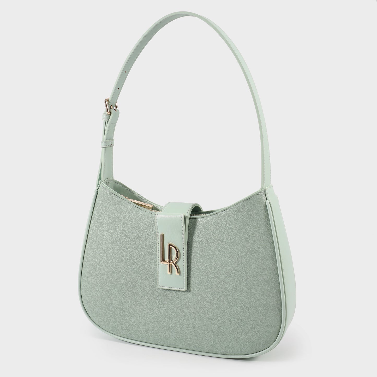 Borsa a spalla SHOULDER MONOGRAM BIG - VERDE ACQUA