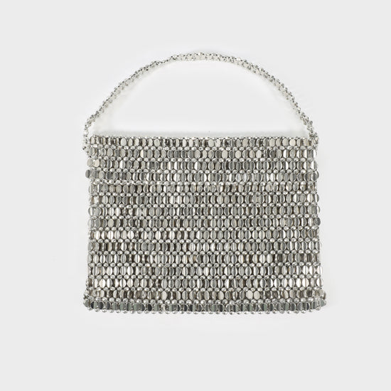 Bag with metallic beads - SILVER