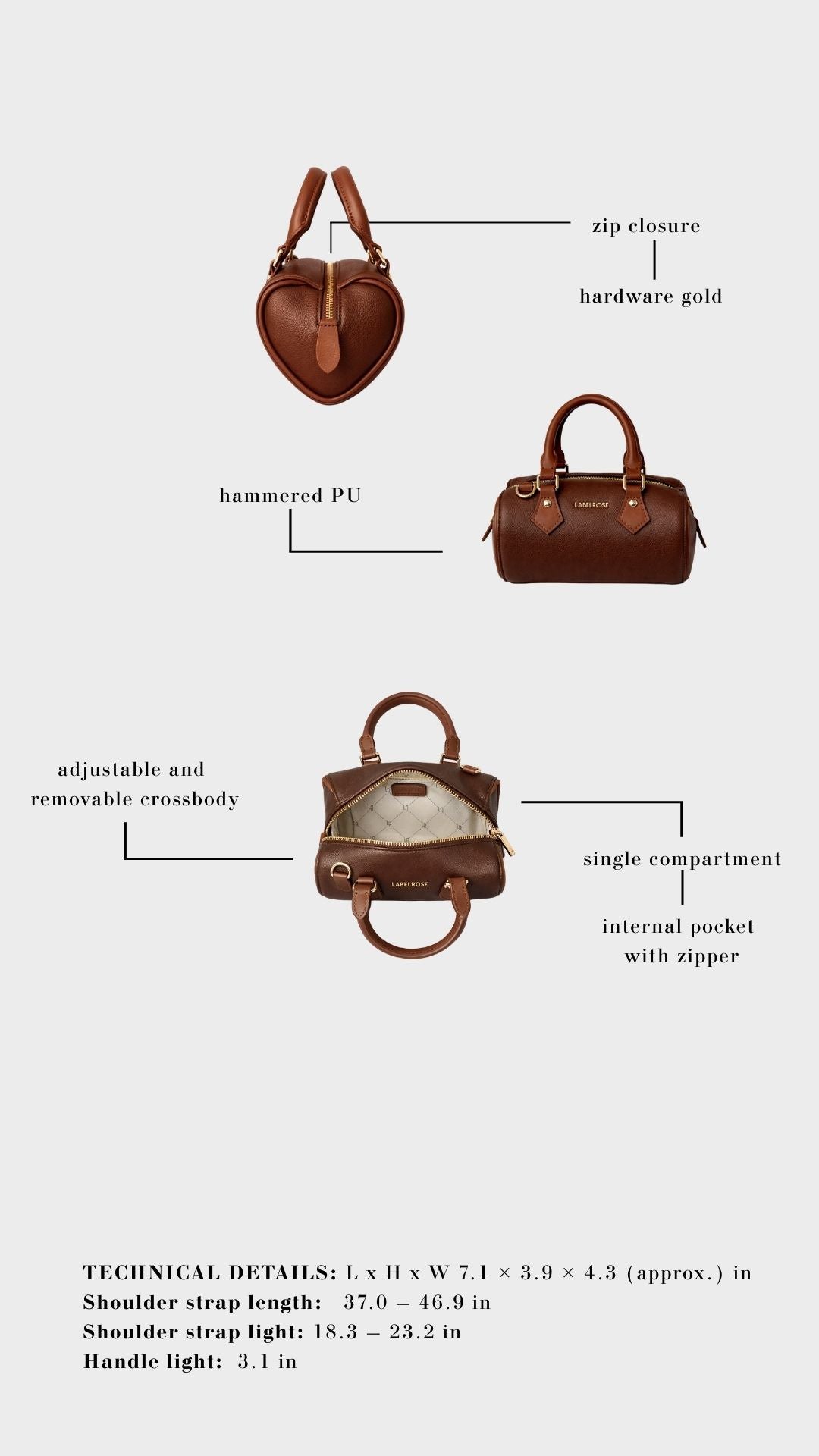 Borsa a mano Bauletto EROS - MOCHA - PREVENDITA