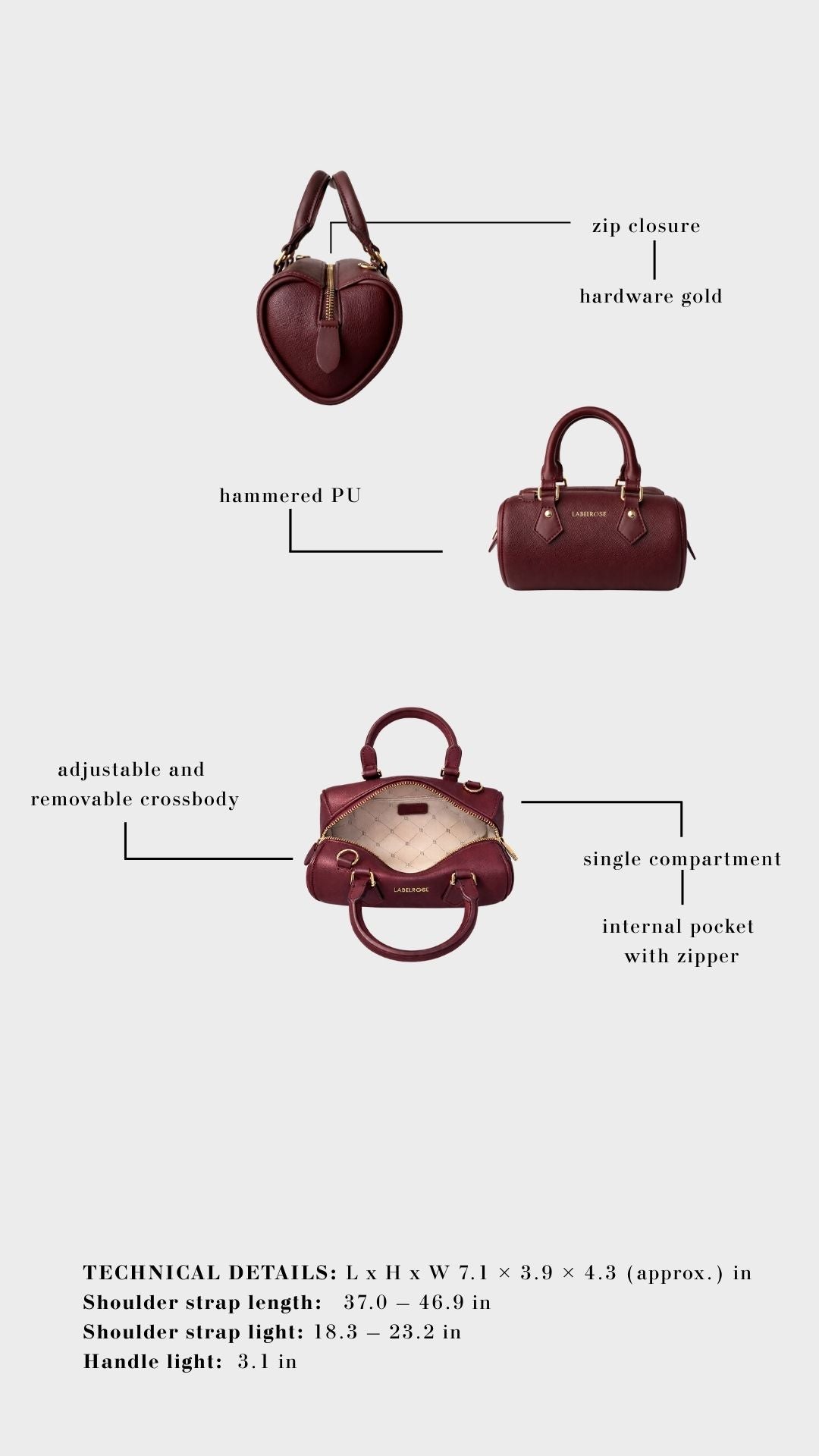 Bolso EROS - GRANATE - PREVENTA