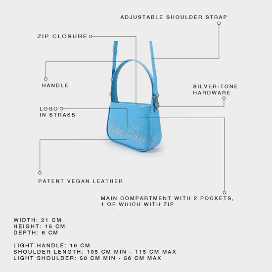 Mini bag in vernice LIBERTY - AZZURRO
