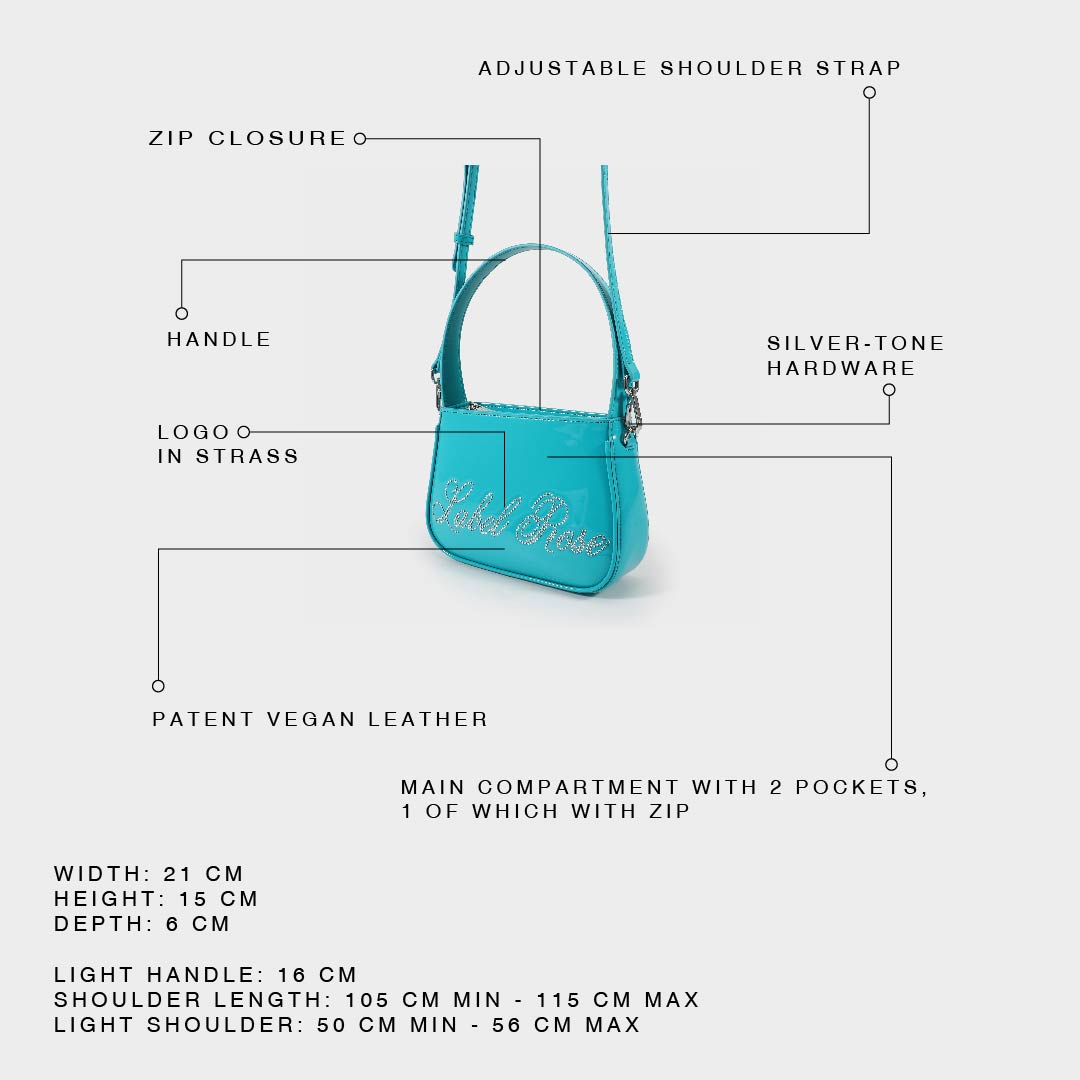 Mini bag in vernice LIBERTY - TURCHESE