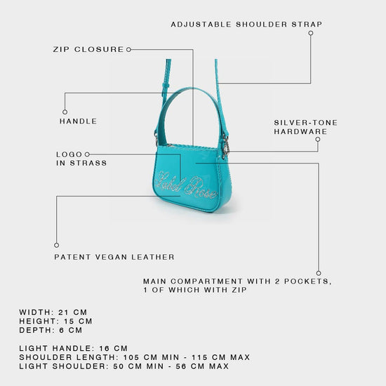 Mini bag in vernice LIBERTY - TURCHESE