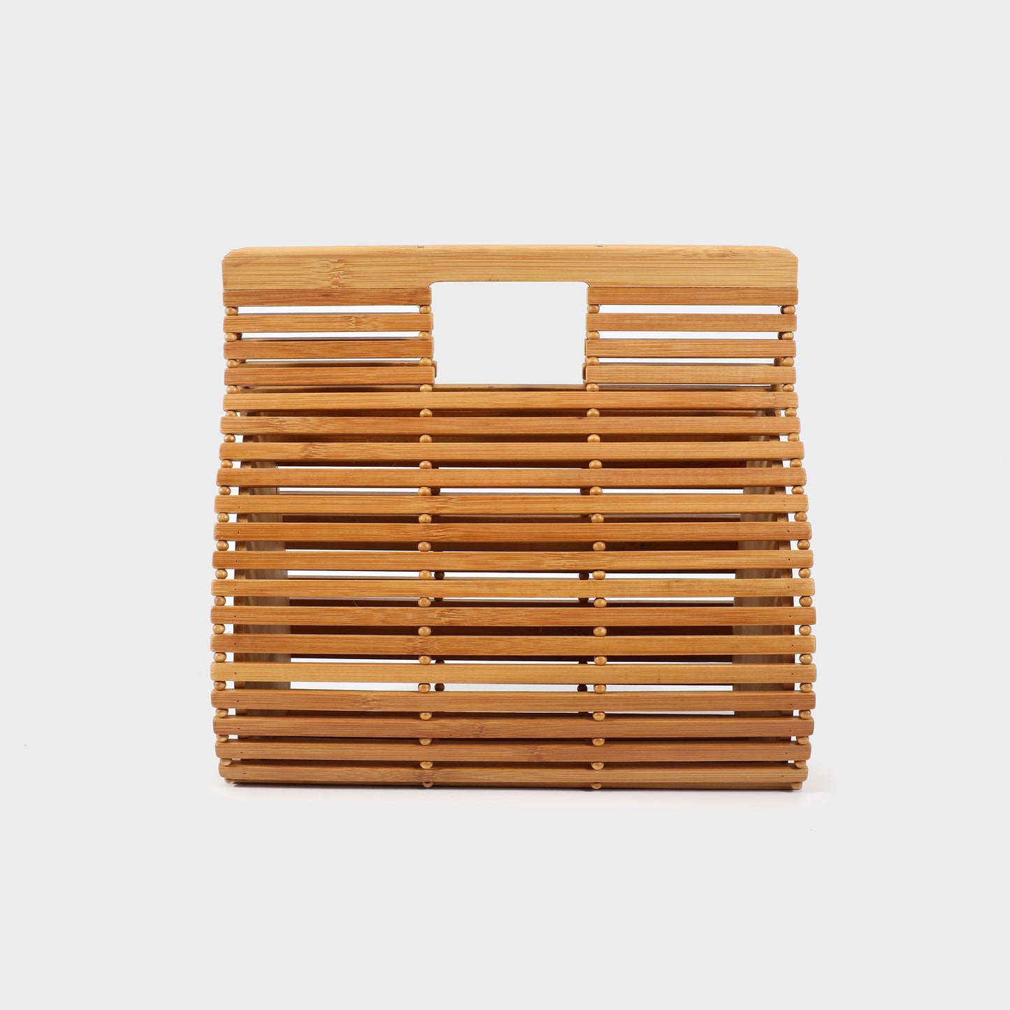 Borsa in bamboo rettangolare - BEIGE