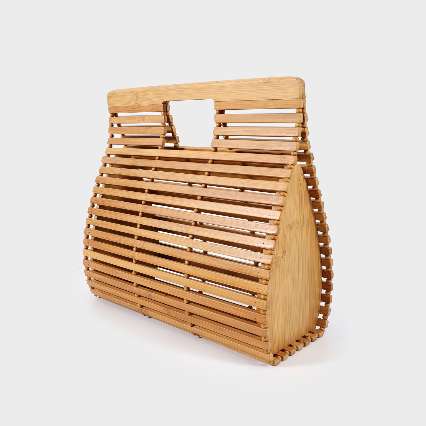 Borsa in bamboo rettangolare - BEIGE