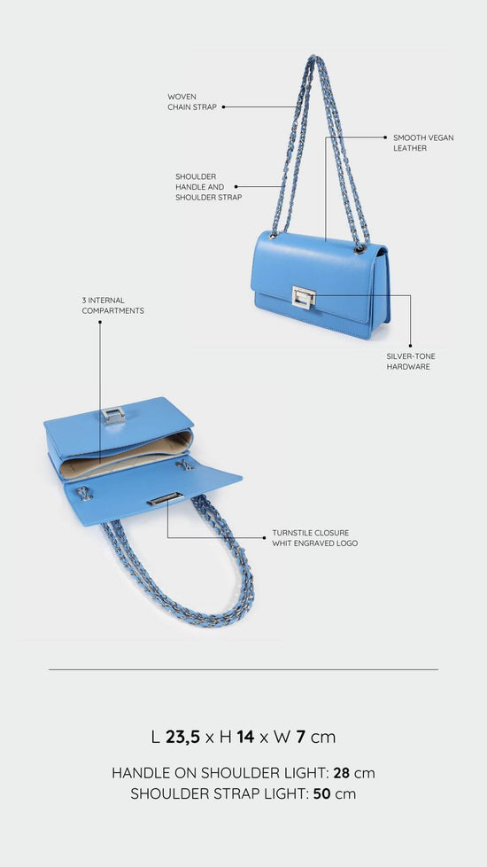 Borsa a spalla BUFFY - LIGHT BLUE
