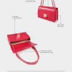 Bolso de hombro BUFFY - CEREZA