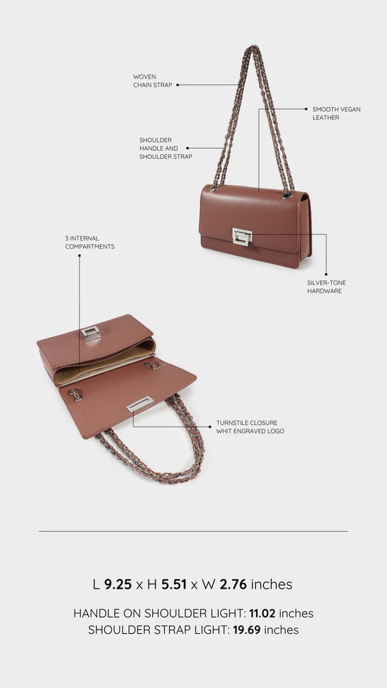 Borsa a spalla BUFFY - MAUVE