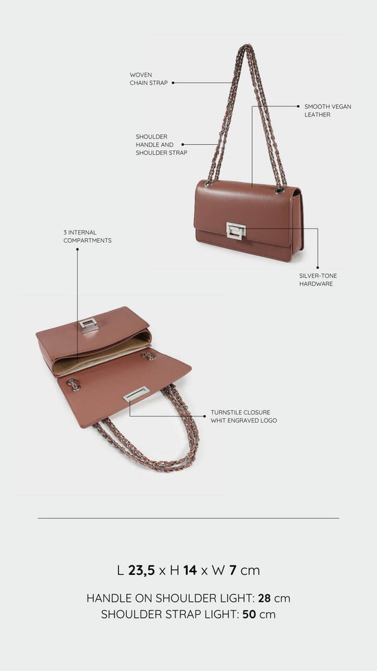 Borsa a spalla BUFFY - MAUVE