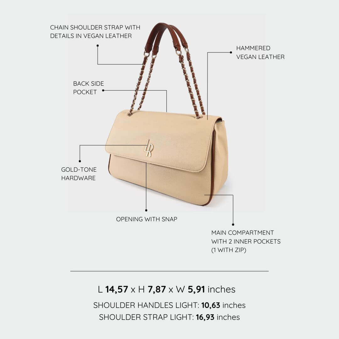 MARGARET Shoulder Bag - BEIGE