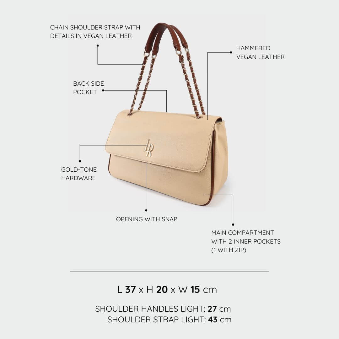 MARGARET Shoulder Bag - BEIGE