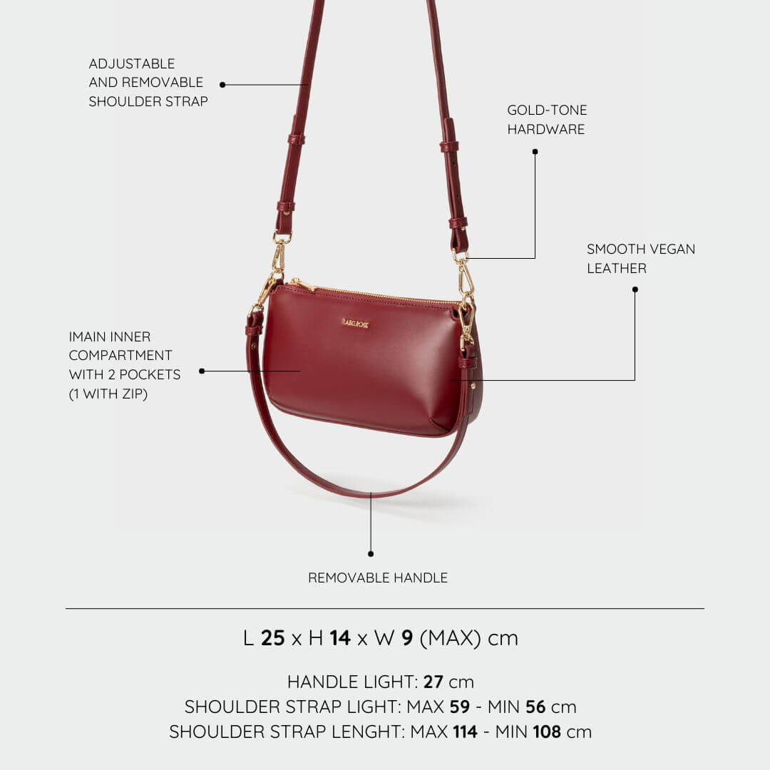 Borsa a spalla MOLLY - BORDEAUX
