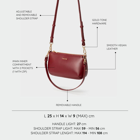 Borsa a spalla MOLLY - BORDEAUX