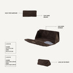 MEGAN FAUX SUEDE MATCHING SET - BROWN