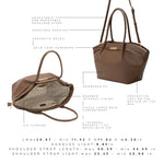 Borsa a spalla BRIELLE BIG - BROWN - PREVENDITA