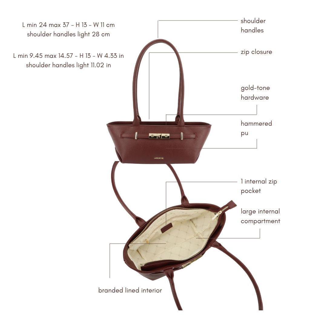 Borsa a spalla JAY- BURGUNDY