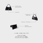 Borsa a mano CHERIE- BLACK LOVE SILVER