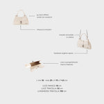 Borsa a mano CHERIE- WHITE SATIN SILVER