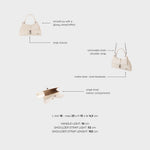 Borsa a mano CHERIE- WHITE SATIN SILVER