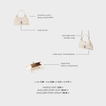 Borsa a mano CHERIE- WHITE SATIN SILVER