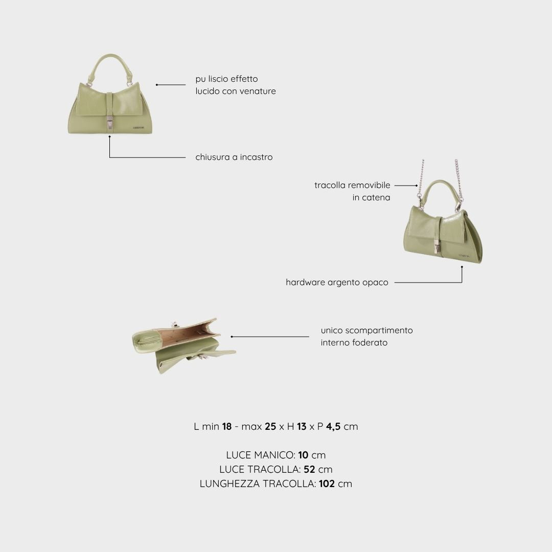 Borsa a mano CHERIE- GREEN GARDEN