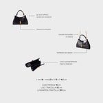 Borsa a mano CHERIE- BLACK LOVE GOLD