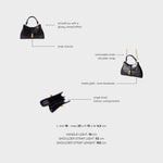 Borsa a mano CHERIE- BLACK LOVE GOLD