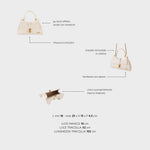 Borsa a mano CHERIE- WHITE SATIN GOLD