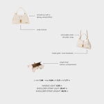 Borsa a mano CHERIE- WHITE SATIN GOLD