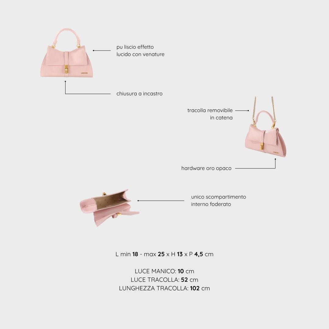 Borsa a mano CHERIE- PINK CONFETTI