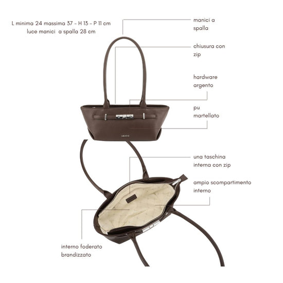 Borsa a spalla JAY- CHOCOLATE