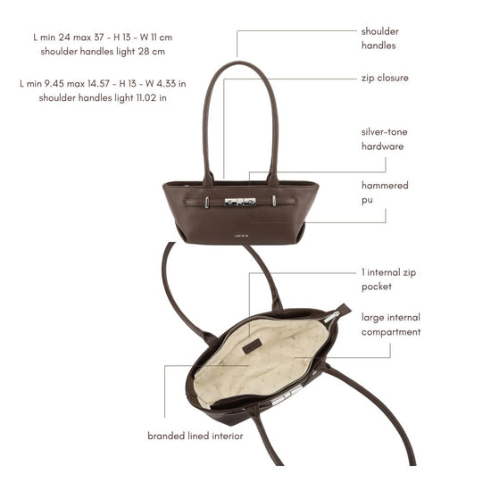 Borsa a spalla JAY- CHOCOLATE
