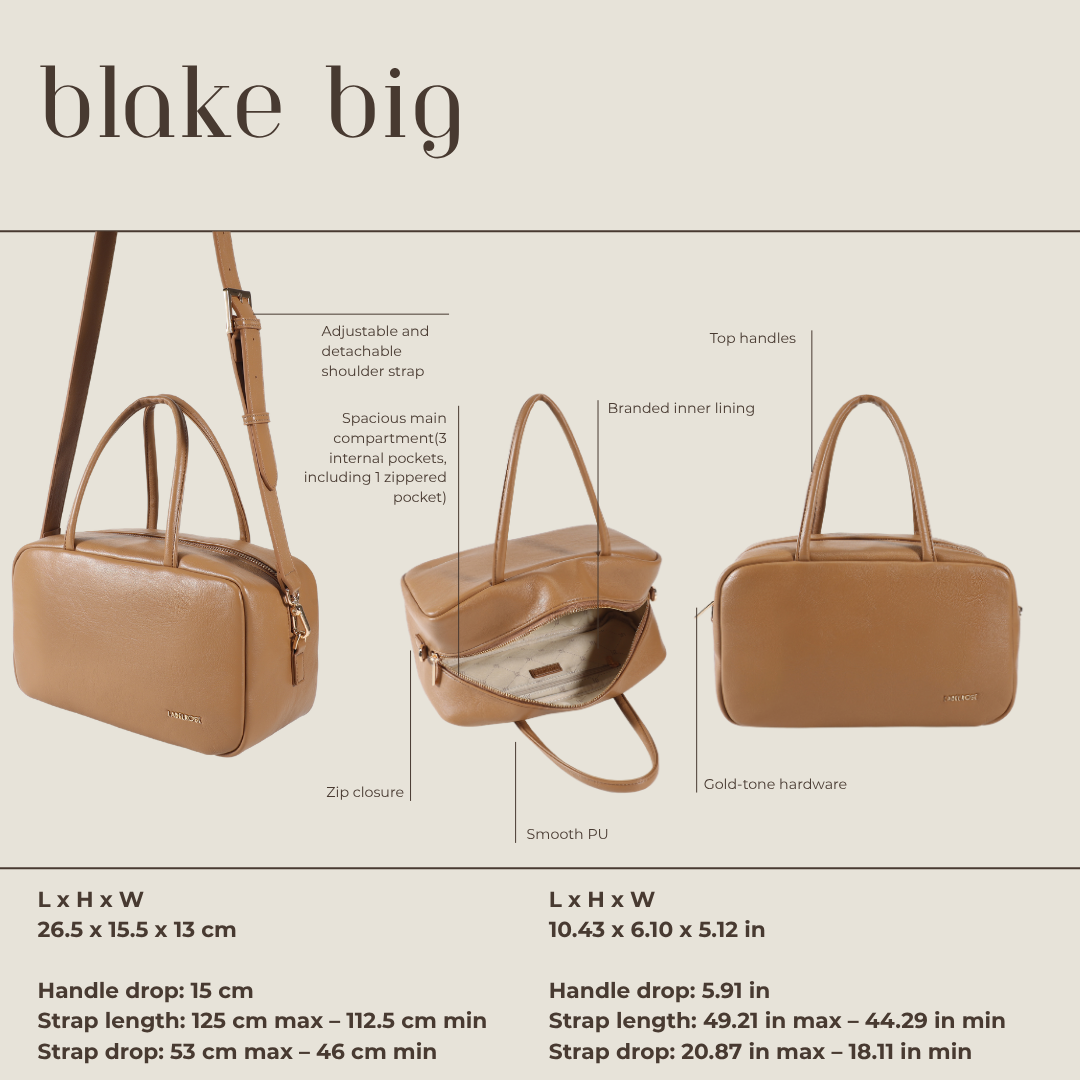 Borsa bauletto BLAKE BIG - MOCHA