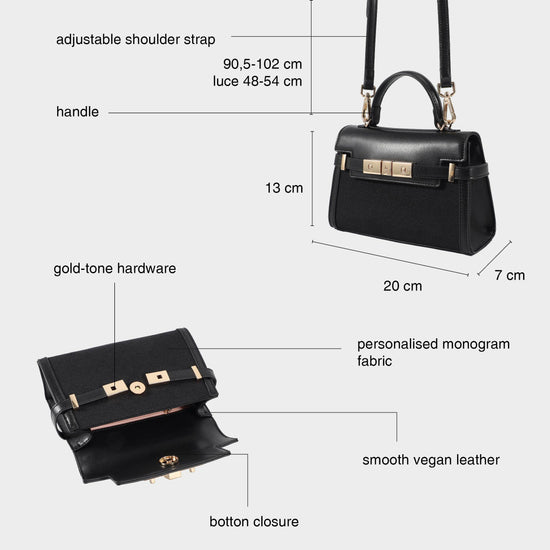 NEW MONOGRAM GRACE 20X14 handbag - BLACK