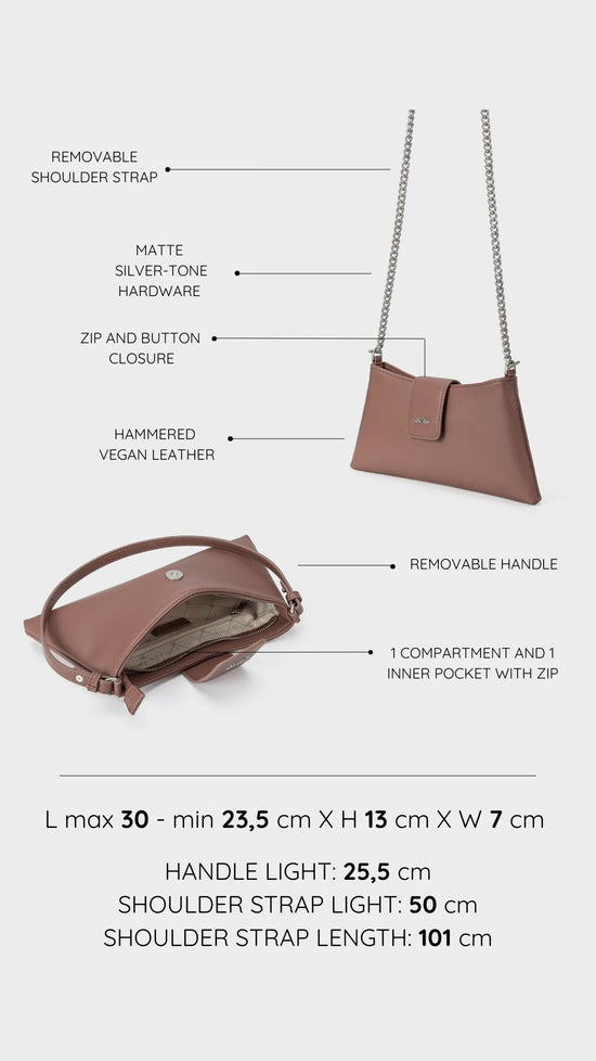 Borsa a spalla HANNAH - MAUVE