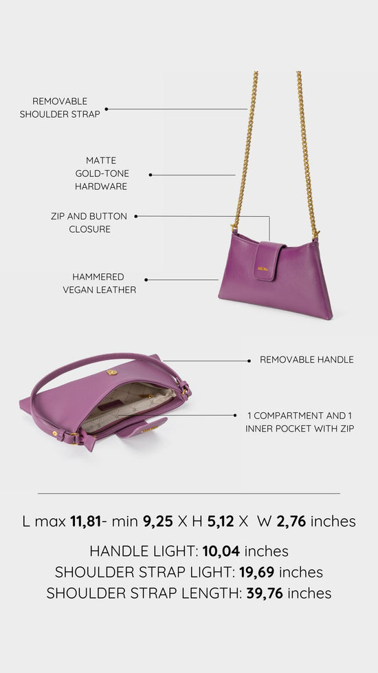 Borsa a spalla HANNAH - ORCHID