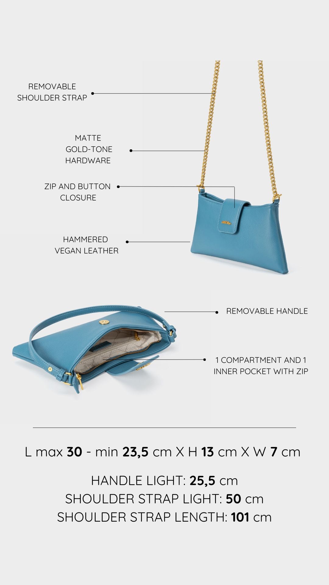 Borsa a spalla HANNAH - BLUETTE