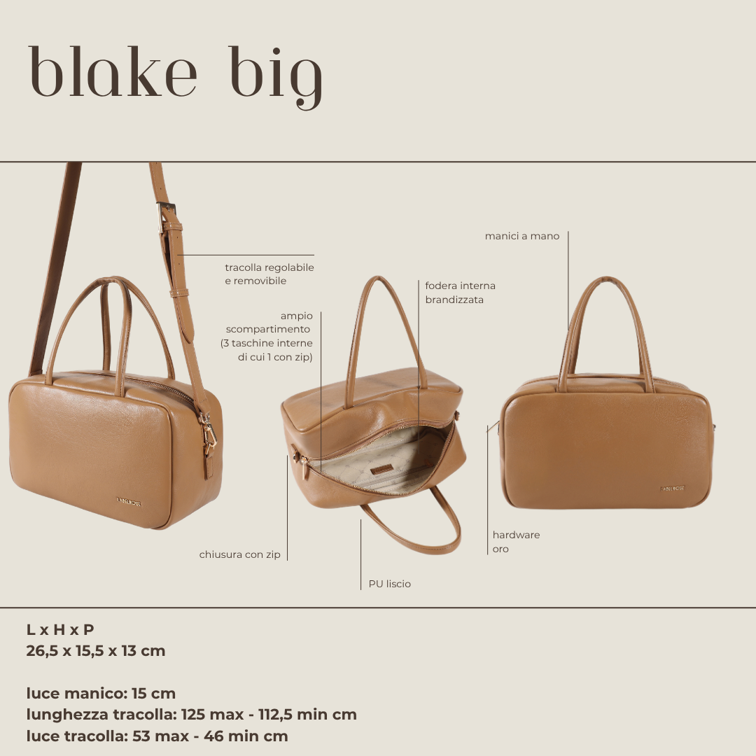 Borsa bauletto BLAKE BIG - MOCHA