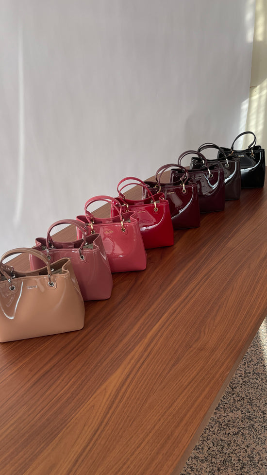 Borsa a mano MARGOT BIG VERNICE - RASPBERRY JELLY