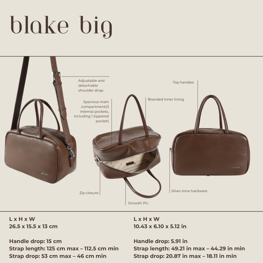 Borsa bauletto BLAKE BIG - COFFEE