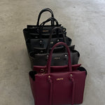 Borsa a mano ABIGAIL vera pelle - BURGUNDY