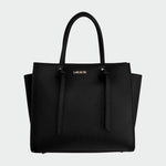 ABIGAIL genuine leather handbag - BLACK GOLD