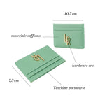 MINI BEAUTY Saffiano WALLET - PASTEL GREEN