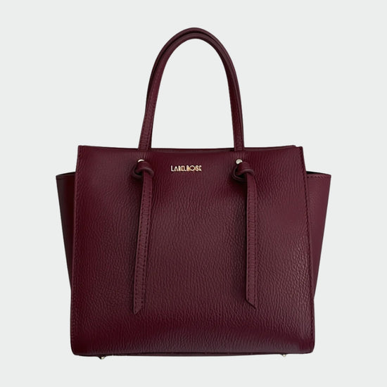Borsa a mano ABIGAIL SMALL vera pelle - BURGUNDY