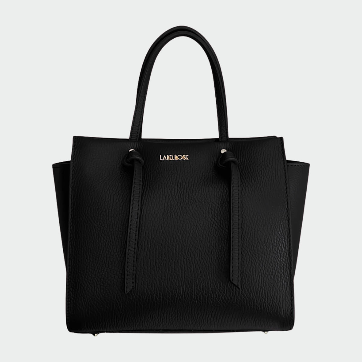 ABIGAIL SMALL genuine leather handbag - BLACK GOLD