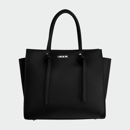 Borsa a mano ABIGAIL SMALL vera pelle - BLACK SILVER