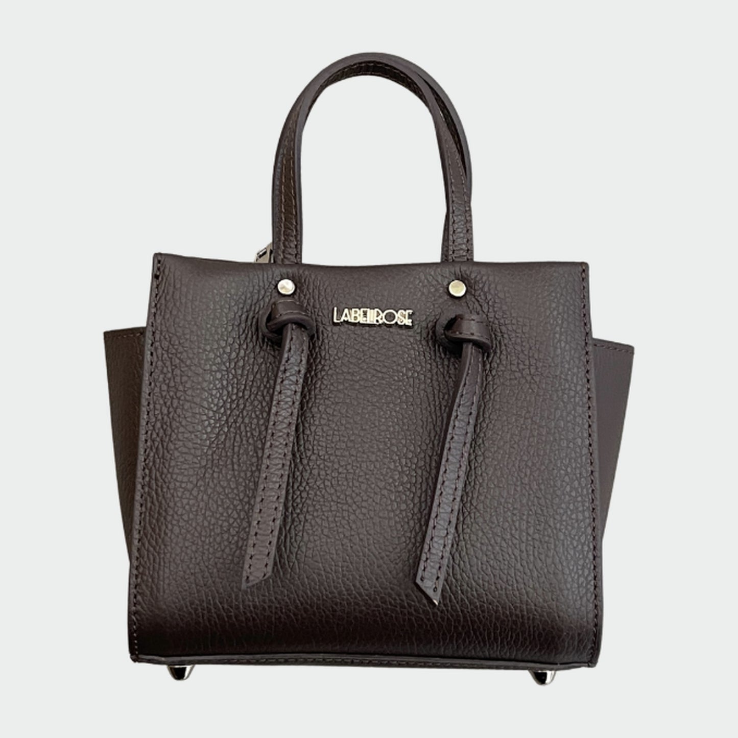 Borsa a mano ABIGAIL SMALL vera pelle - DARK BROWN